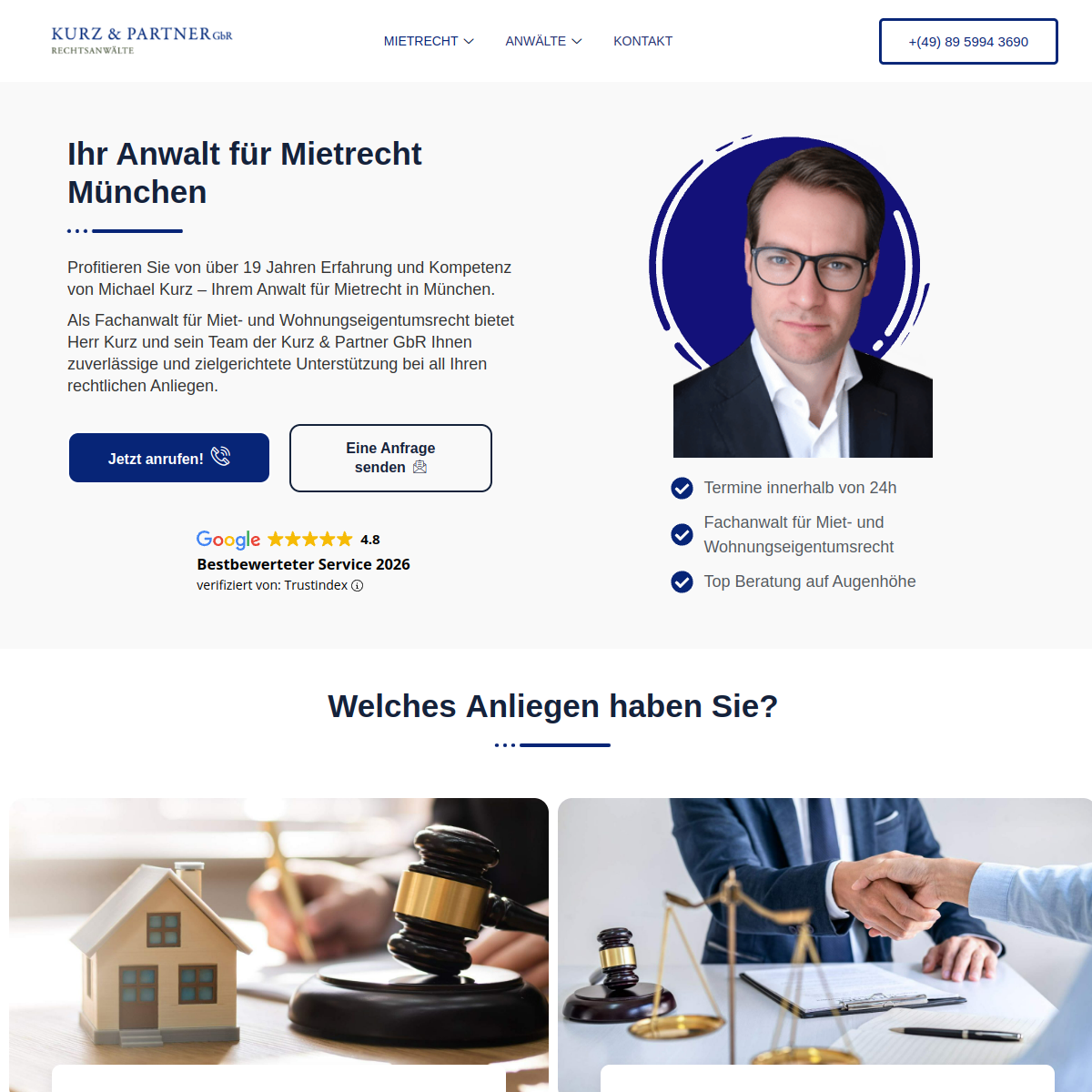 Screenshot der Website