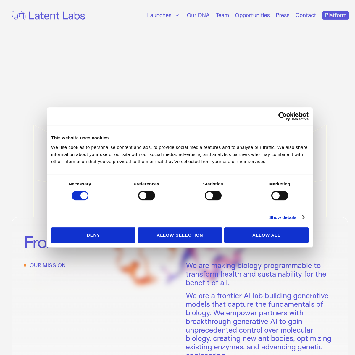 Latent Labs 官网截图