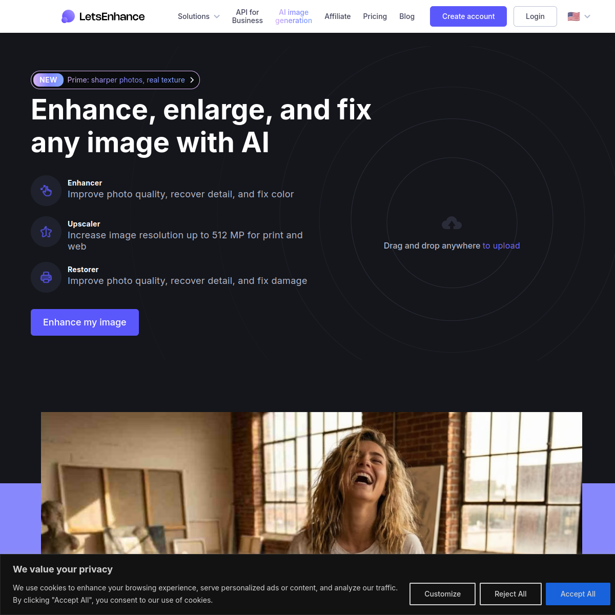 Screenshot of Let's Enhance