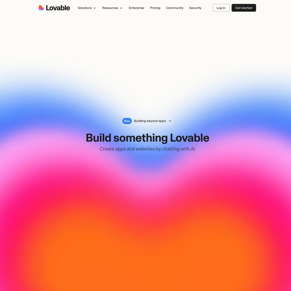 Lovable 官网截图