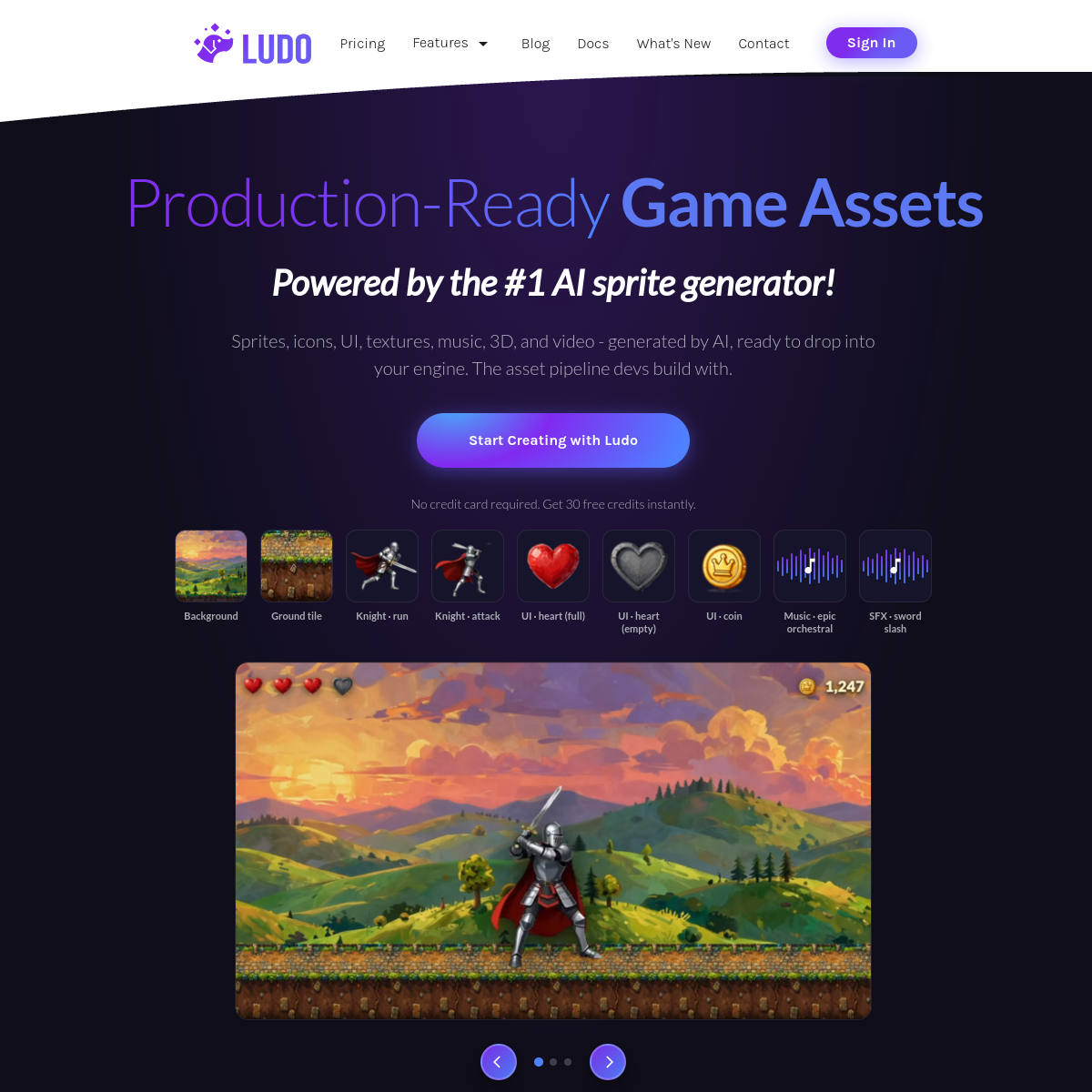 Screenshot of Ludo.ai