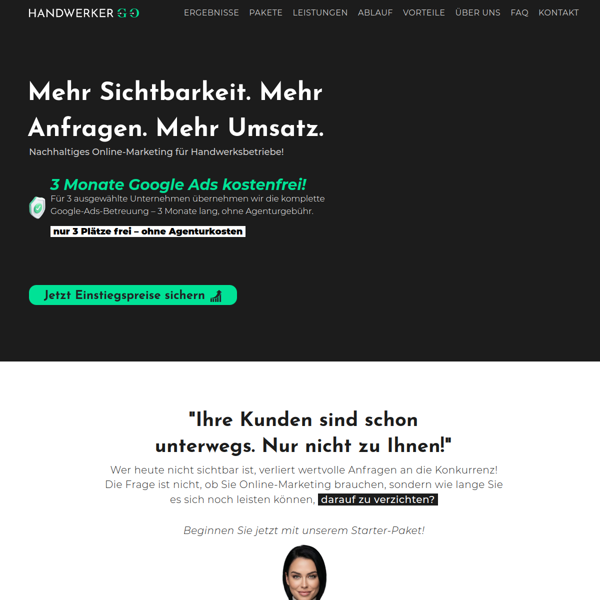 Screenshot der Website