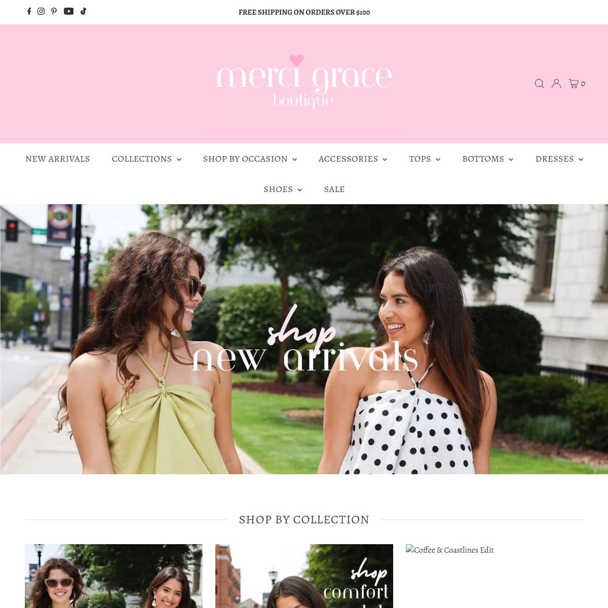 Screenshot of Merci Grace Boutique