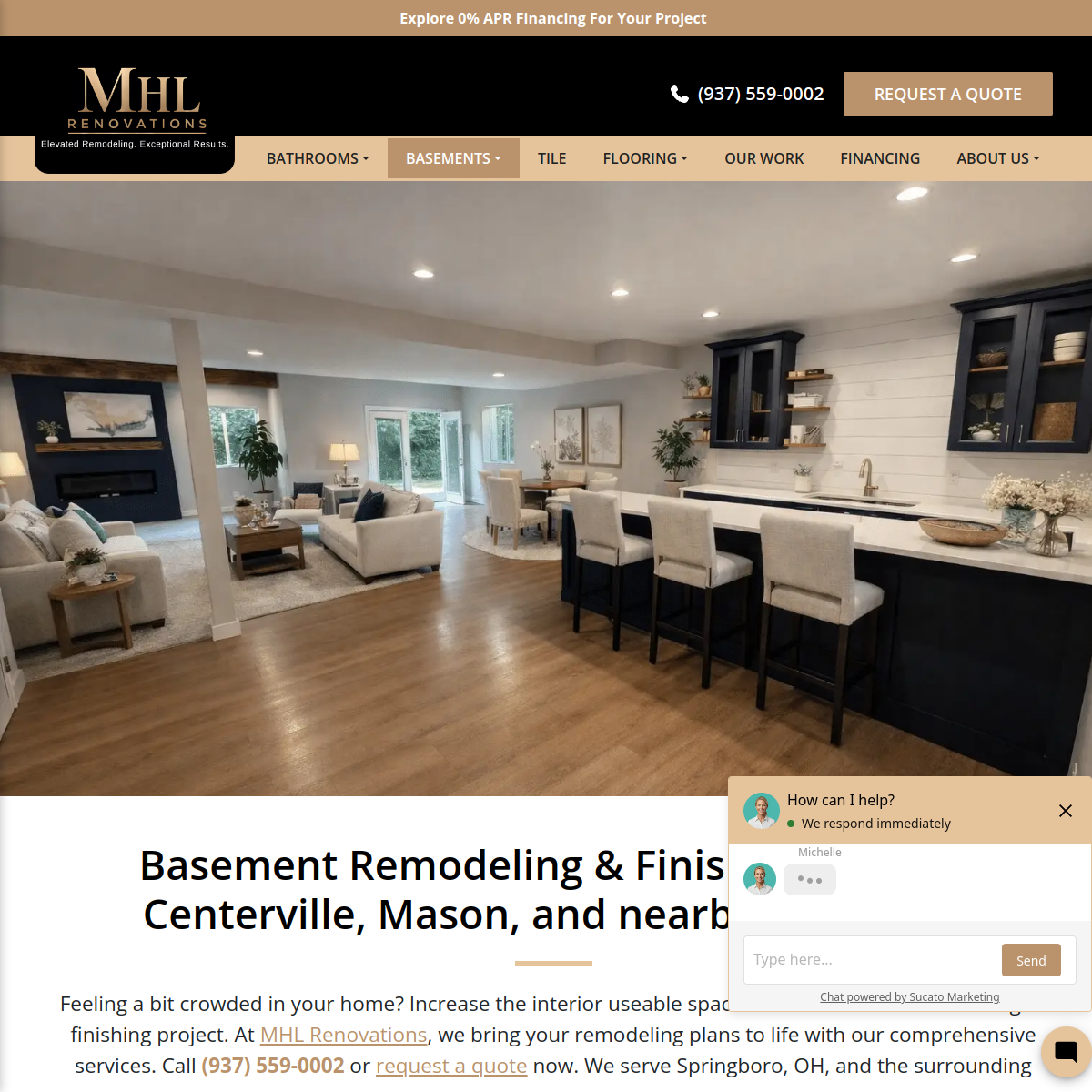 Screenshot of MHL Renovations
