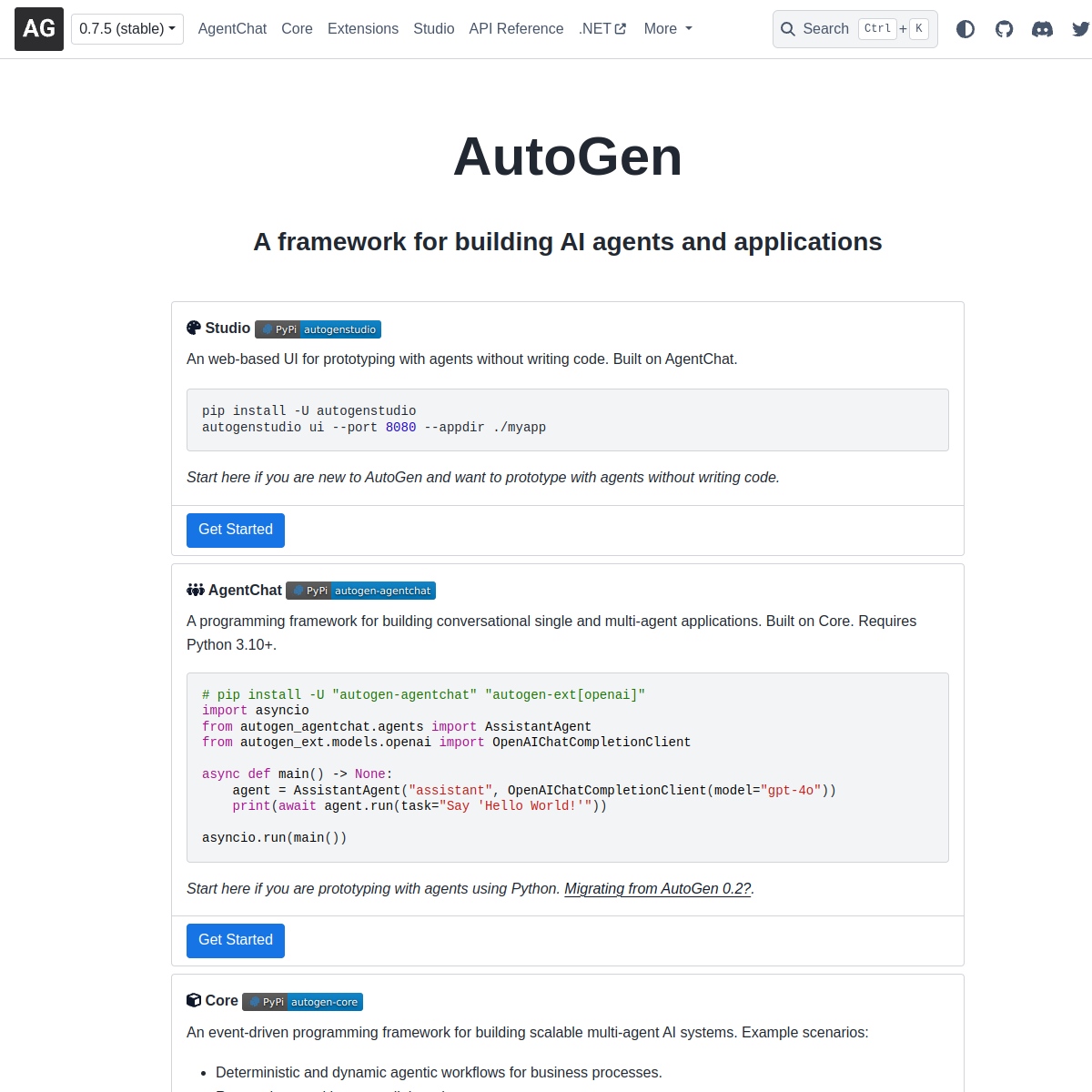 Screenshot of AutoGen