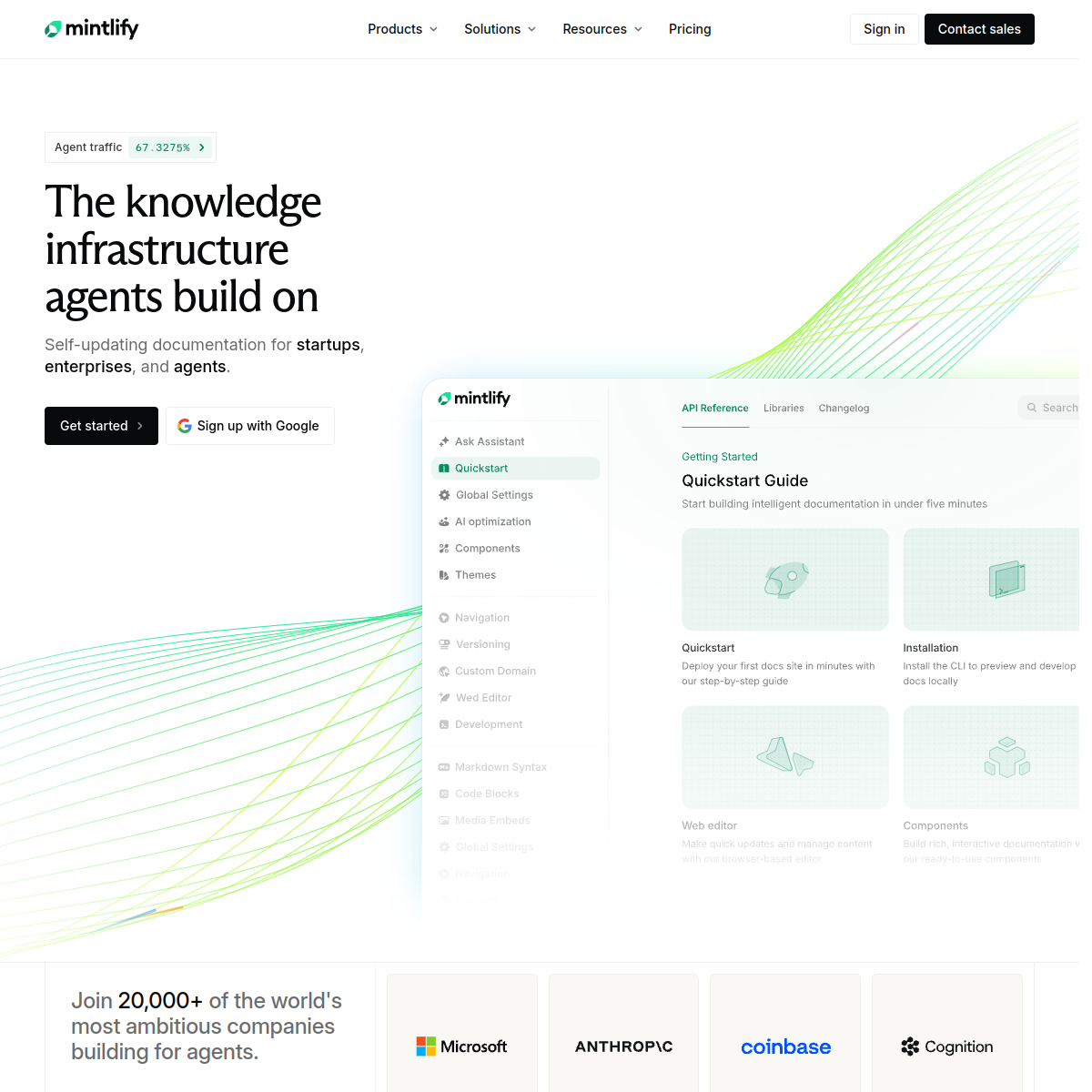 Screenshot of Mintlify