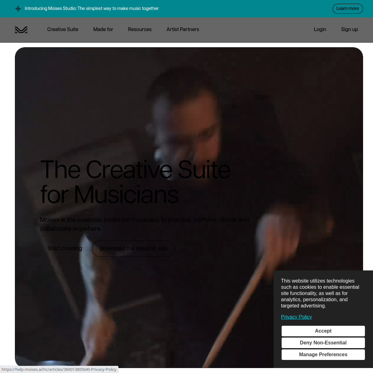 Screenshot of Moises
