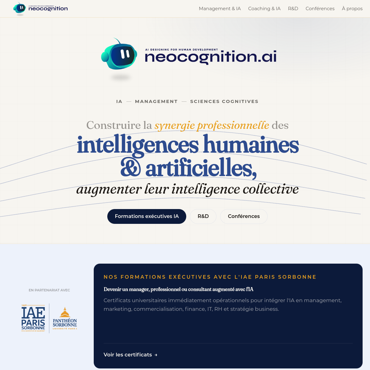 NeoCognition 官网截图
