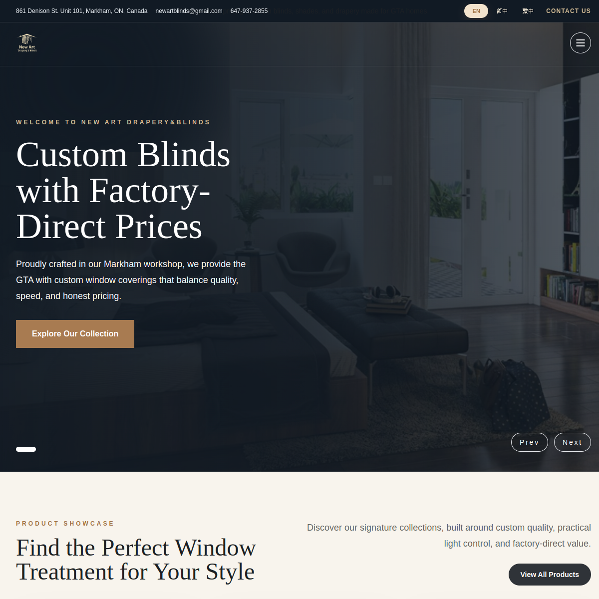 New Art Blinds live preview