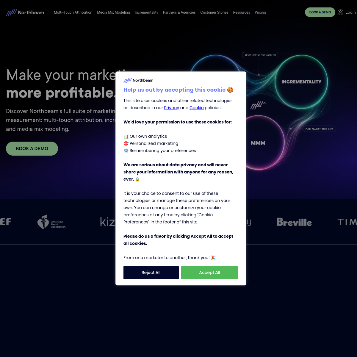 Screenshot of Northbeam