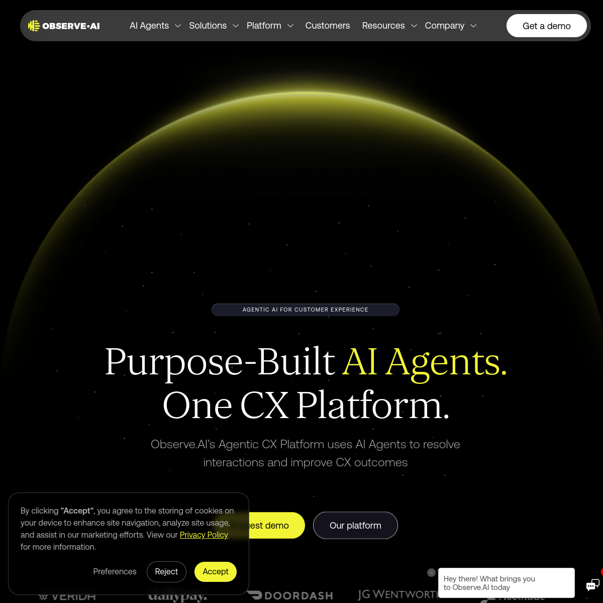 Screenshot of Observe.AI