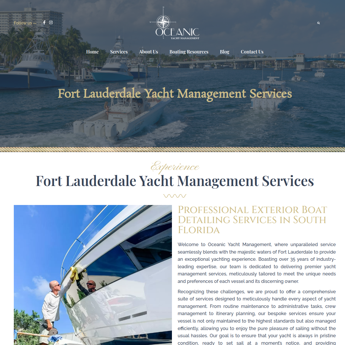 Screenshot of Oceanic Yacht Management