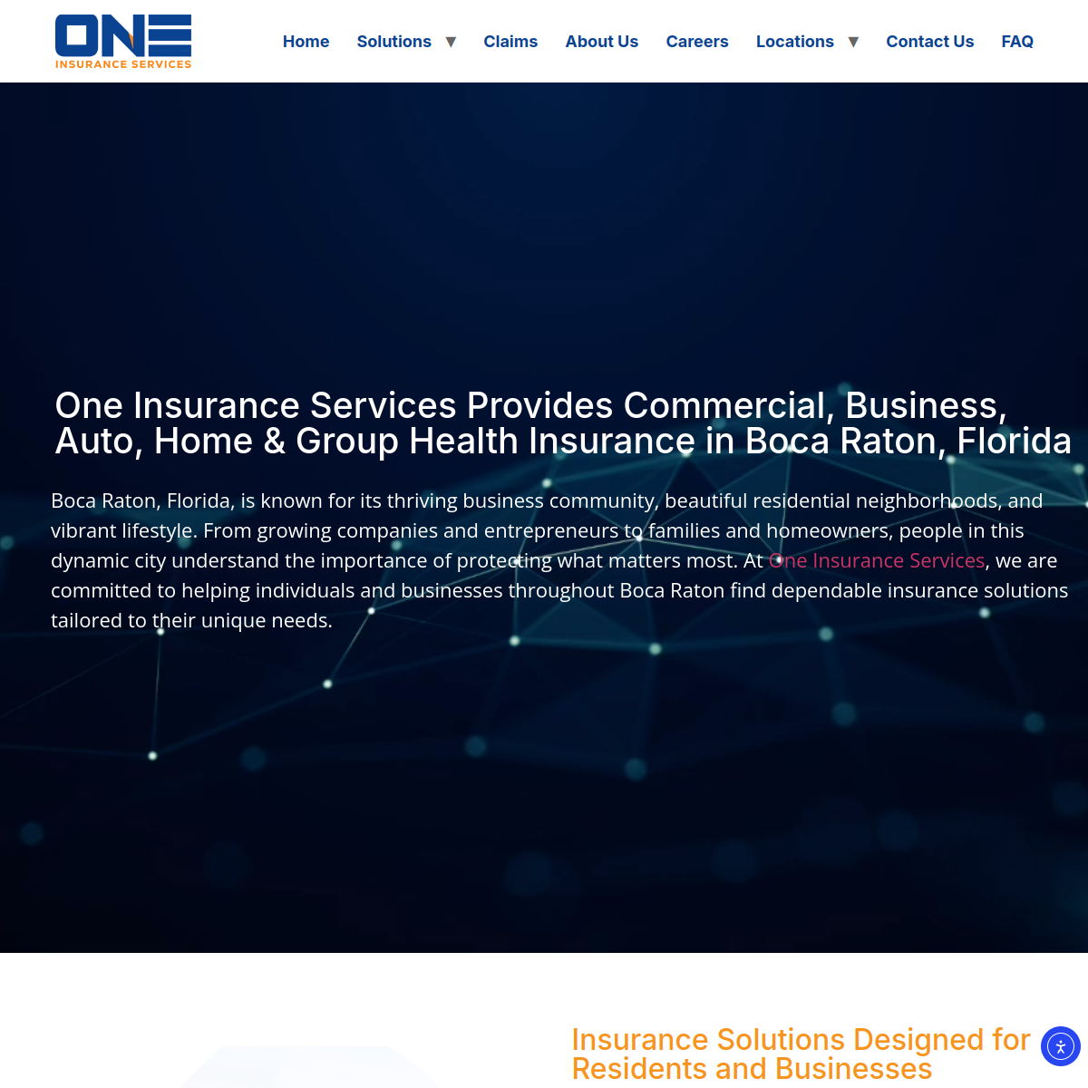 Screenshot of One Insurance Services, LLC.