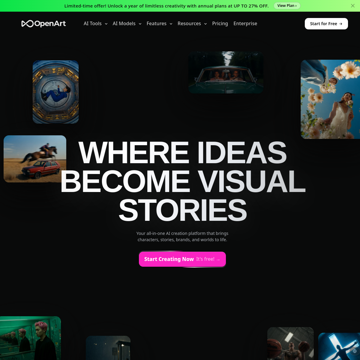 Screenshot of OpenArt
