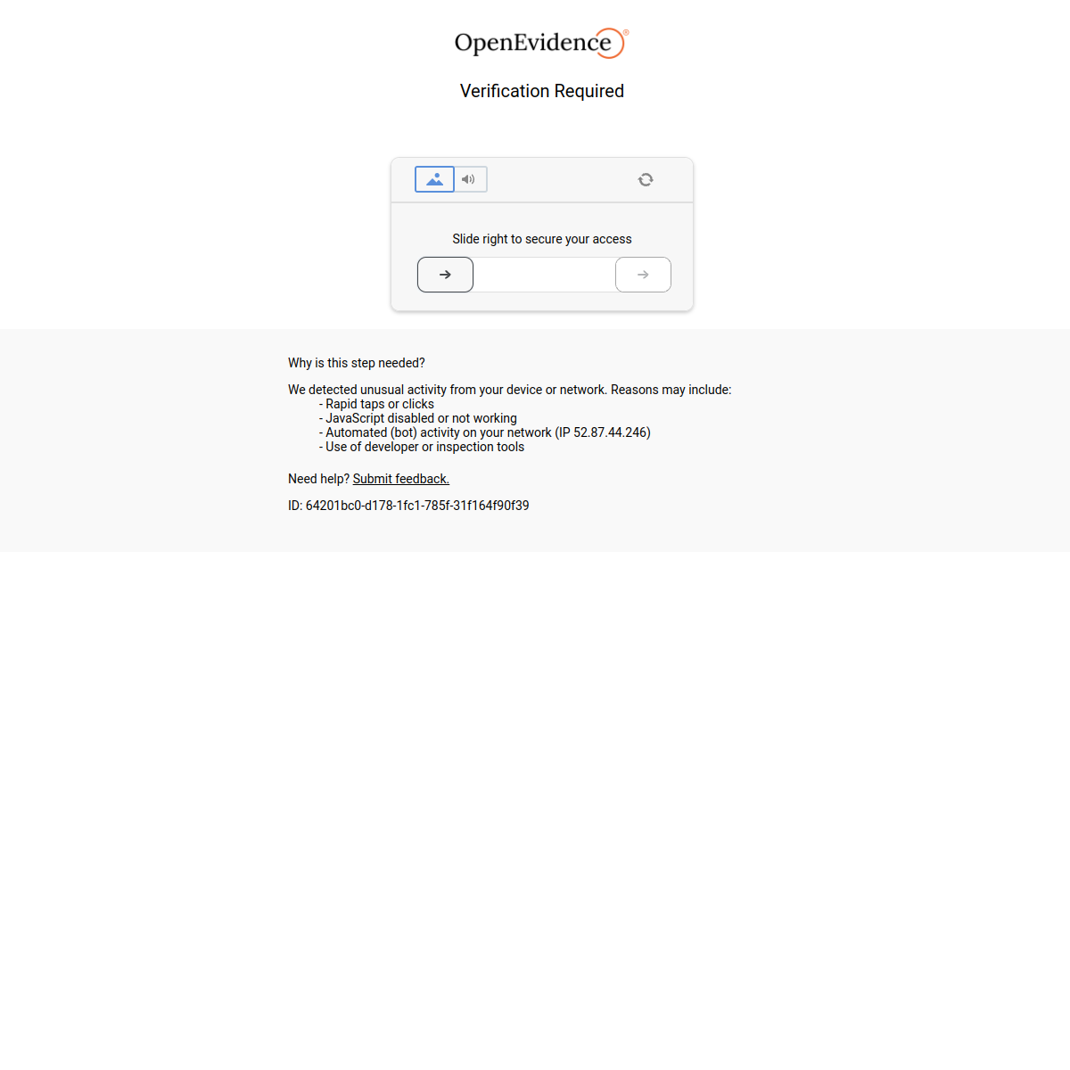 OpenEvidence 官网截图
