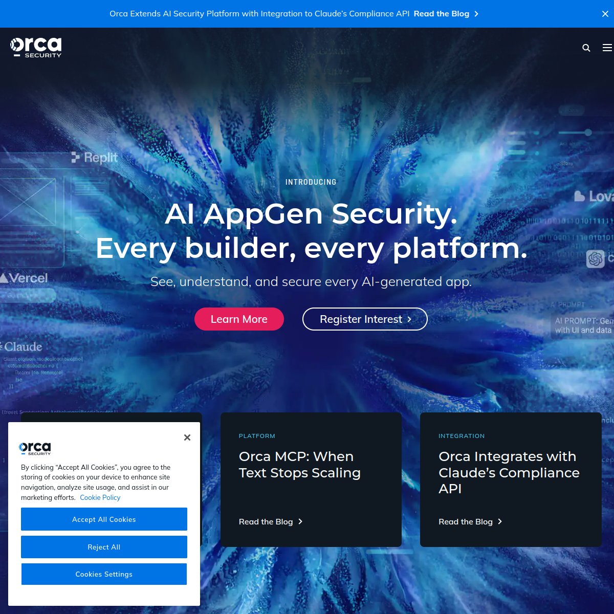 Screenshot of Orca Security