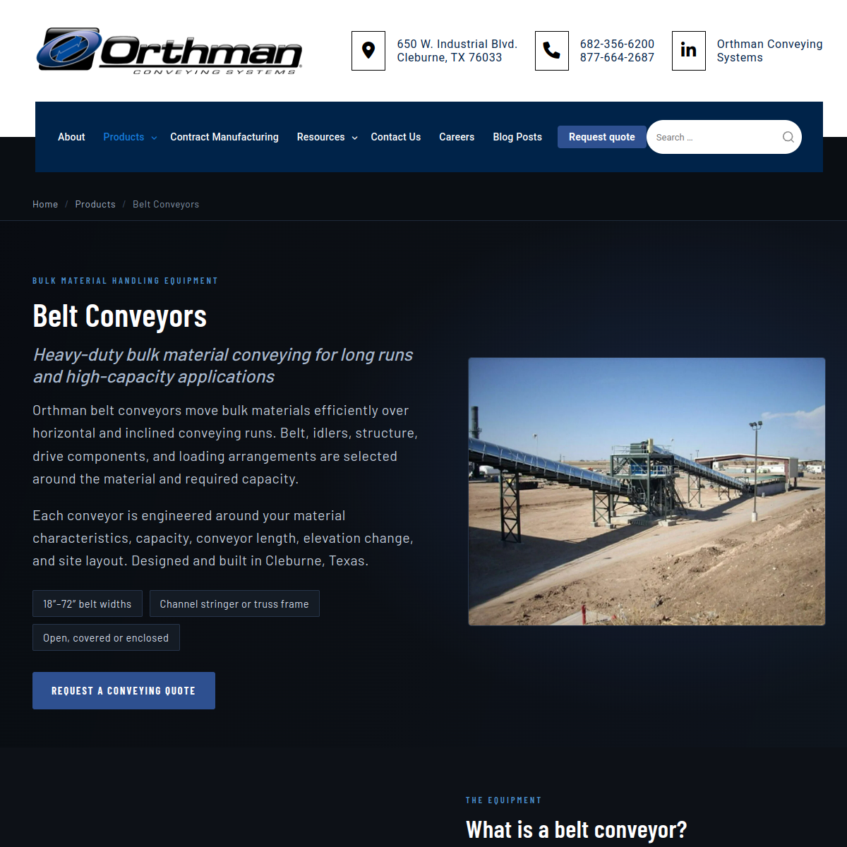 Screenshot of Orthman Conveying Systems