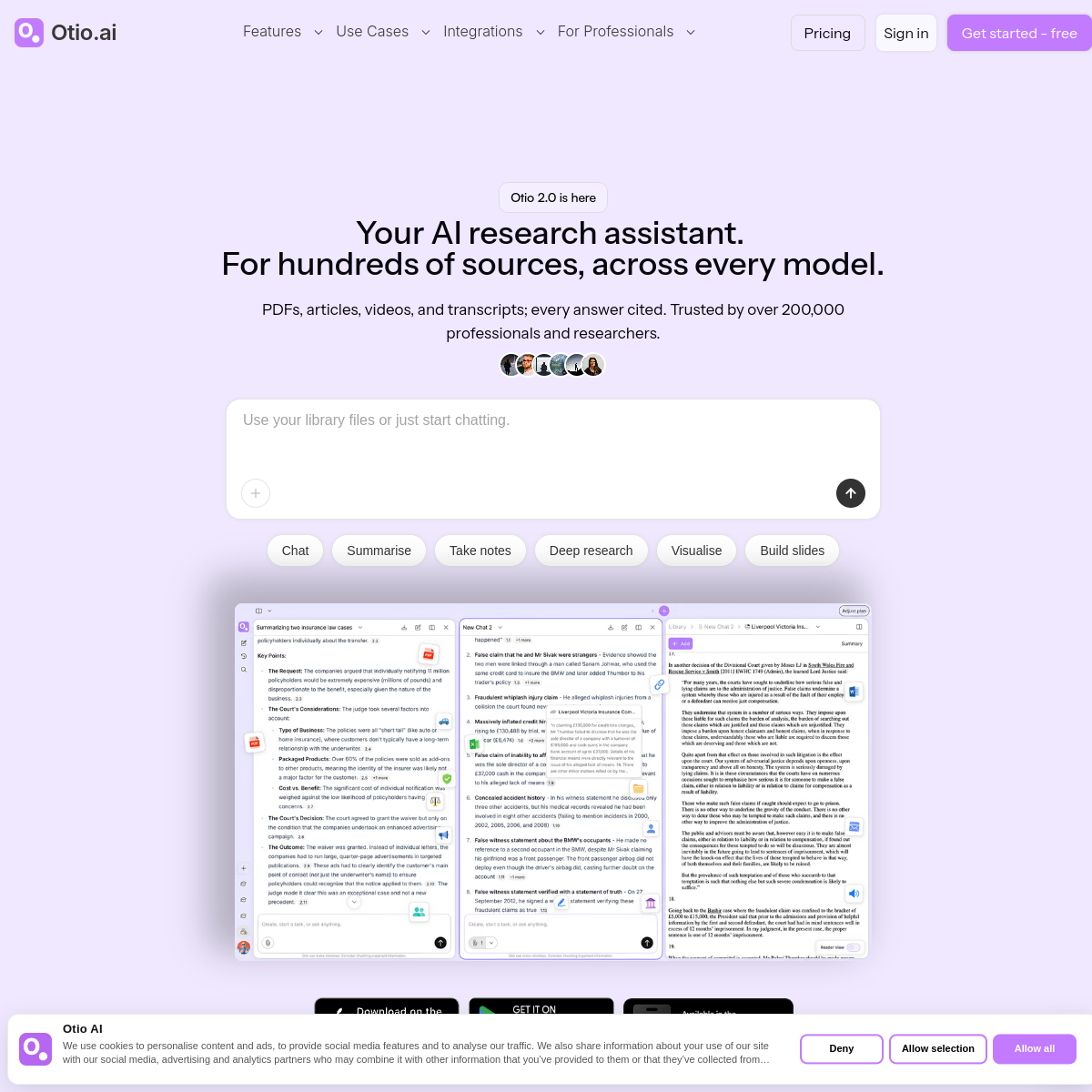 Screenshot of Otio
