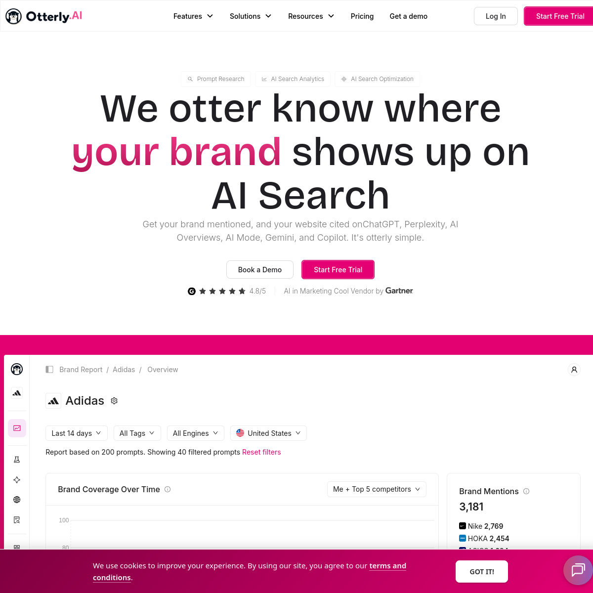 Screenshot of Otterly.AI
