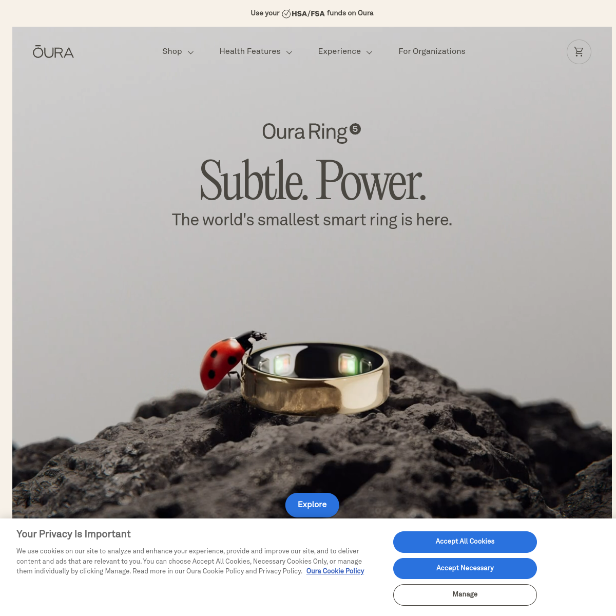 Screenshot of Oura Ring