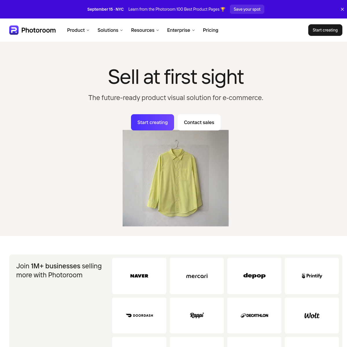 Screenshot of Photoroom