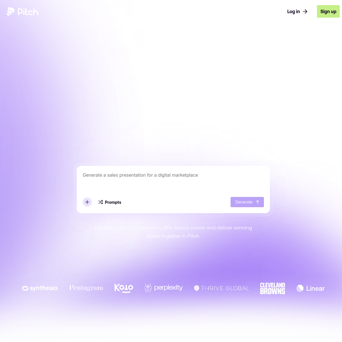 Screenshot of Pitch