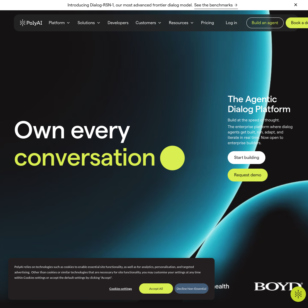Screenshot of PolyAI