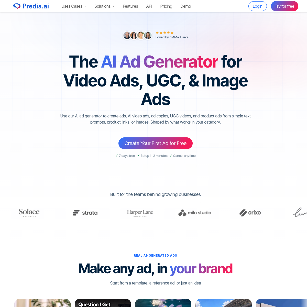 Screenshot of Predis.ai
