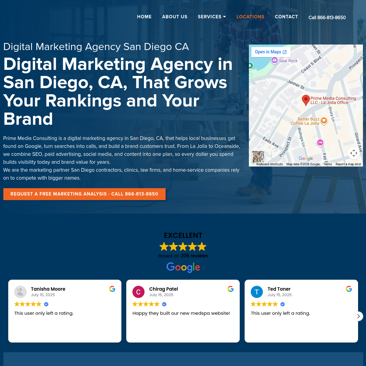 Screenshot of Prime Media Consulting LLC