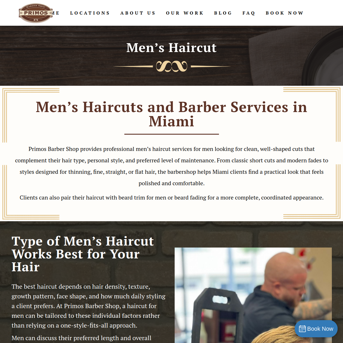 Screenshot of Primos Barber Shop