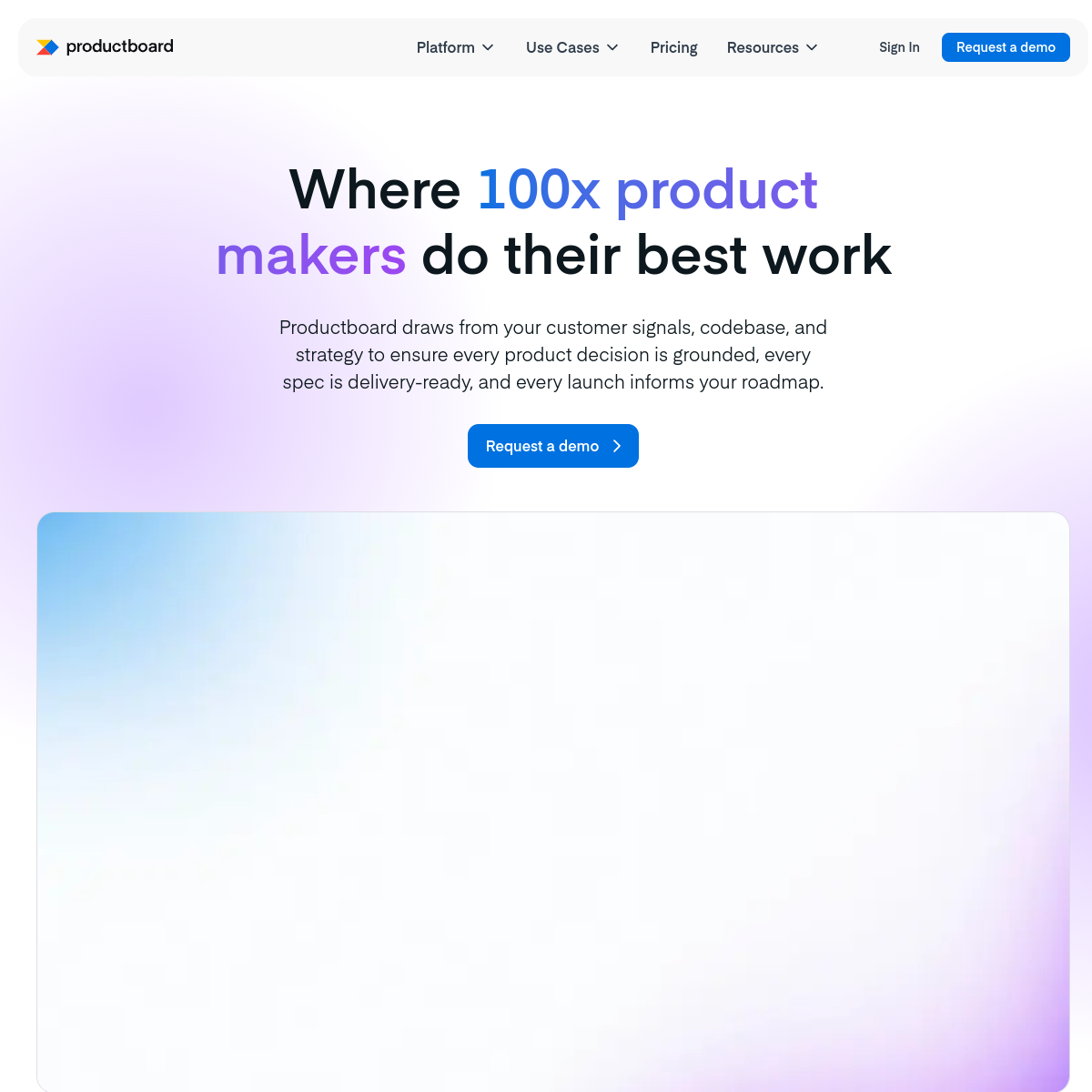 Screenshot of ProductBoard