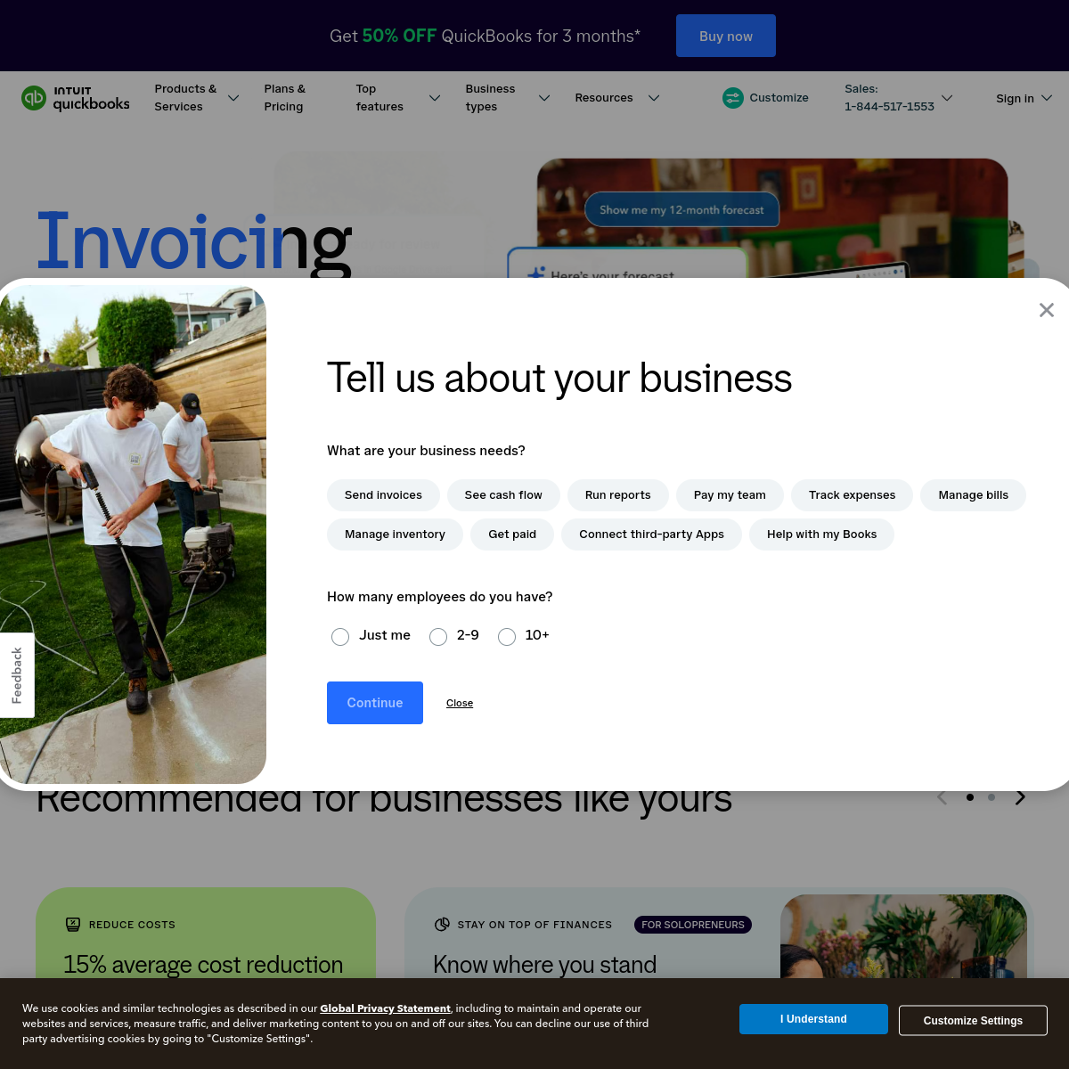 Screenshot of QuickBooks