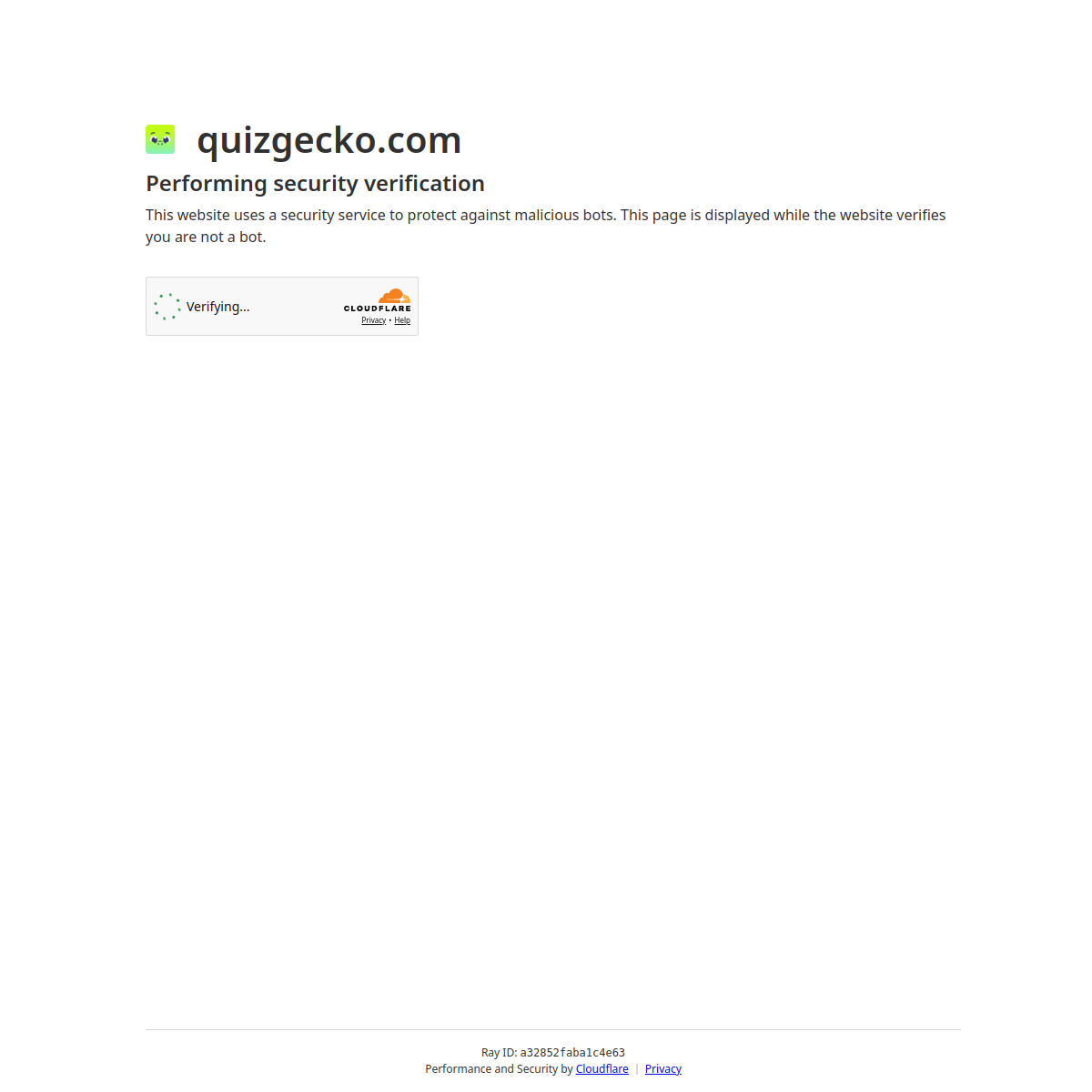 Screenshot of Quizgecko