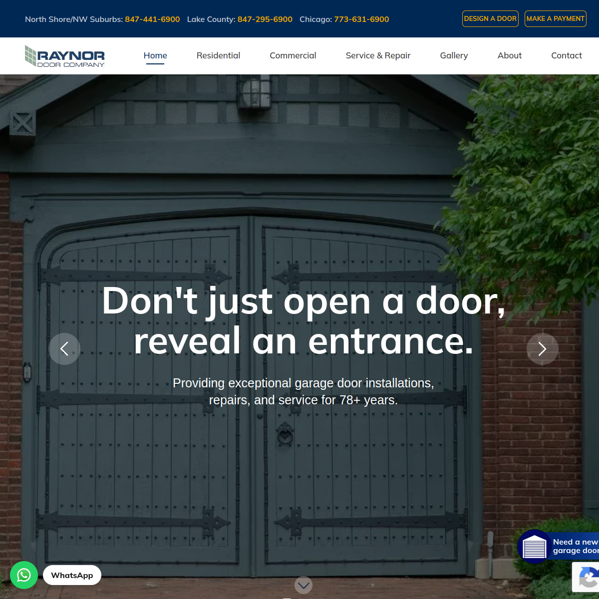 Screenshot of Raynor Door Company