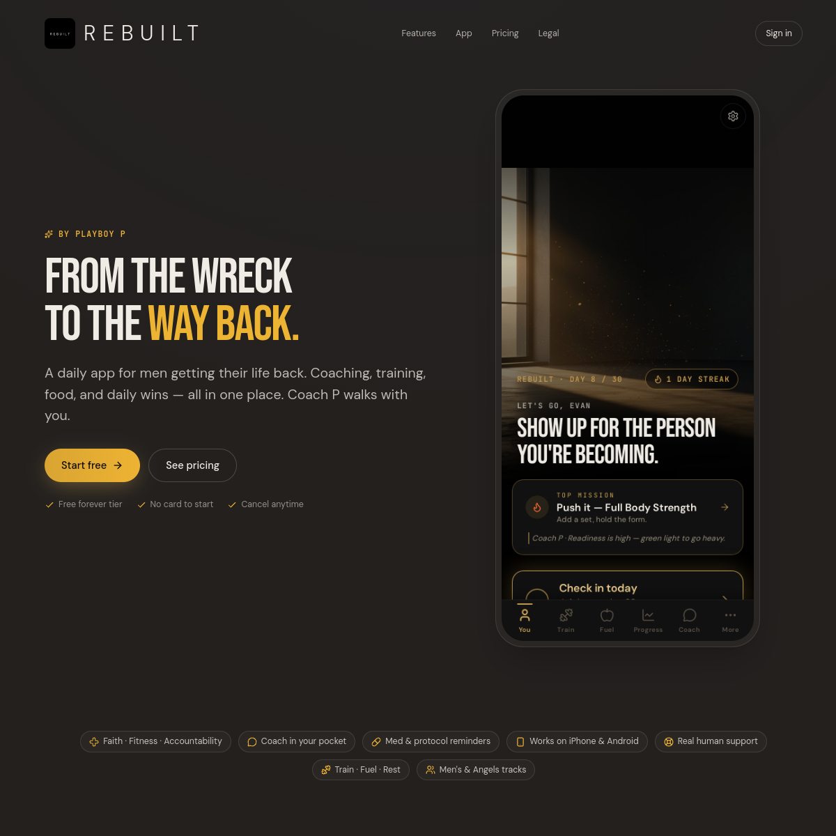 RebuiltByP website by Phantom Era — live site preview of rebuiltbyp.com