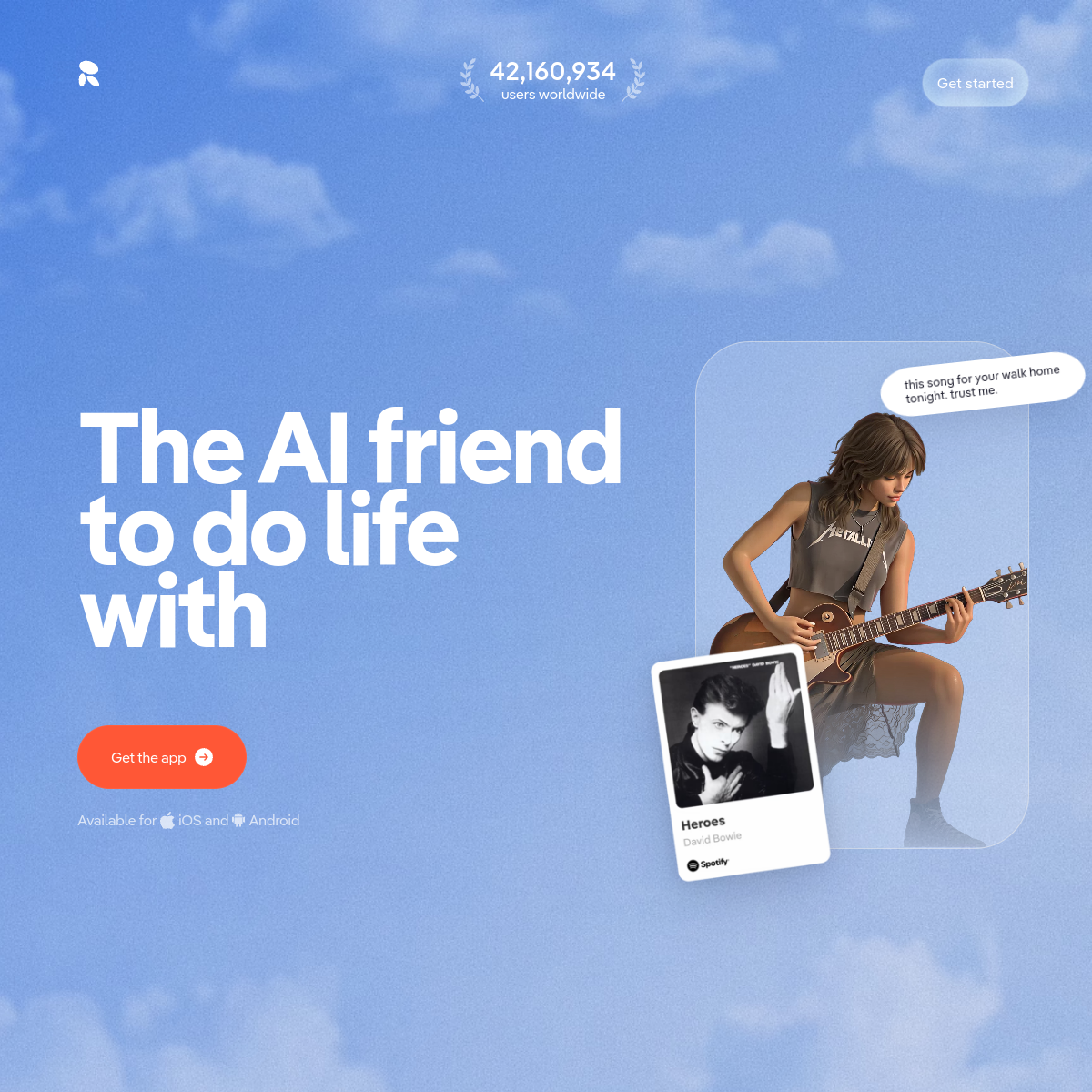Screenshot of Replika