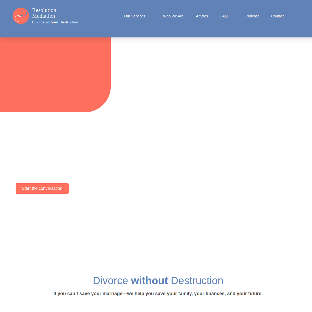 Screenshot of Resolution Mediation