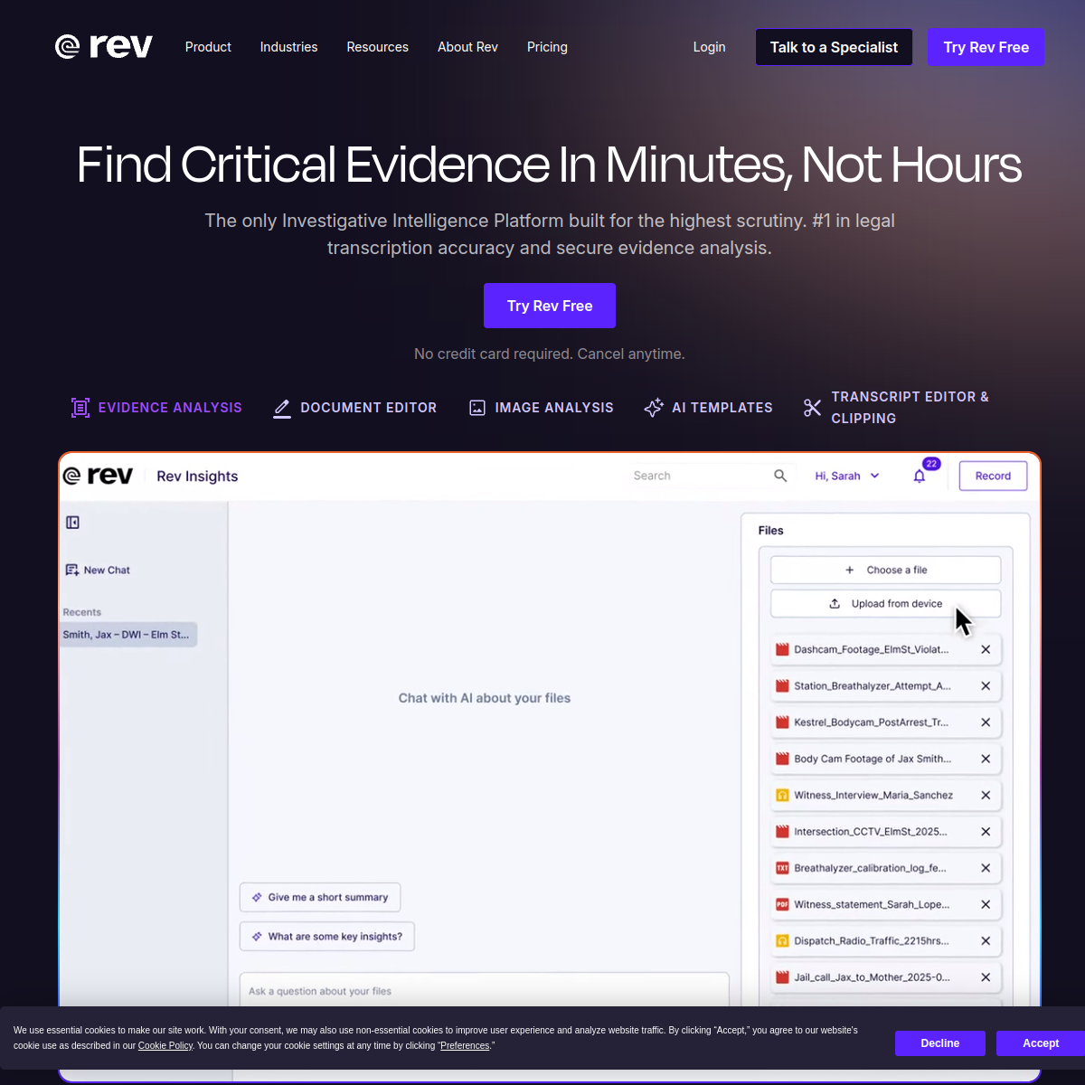 Screenshot of Rev