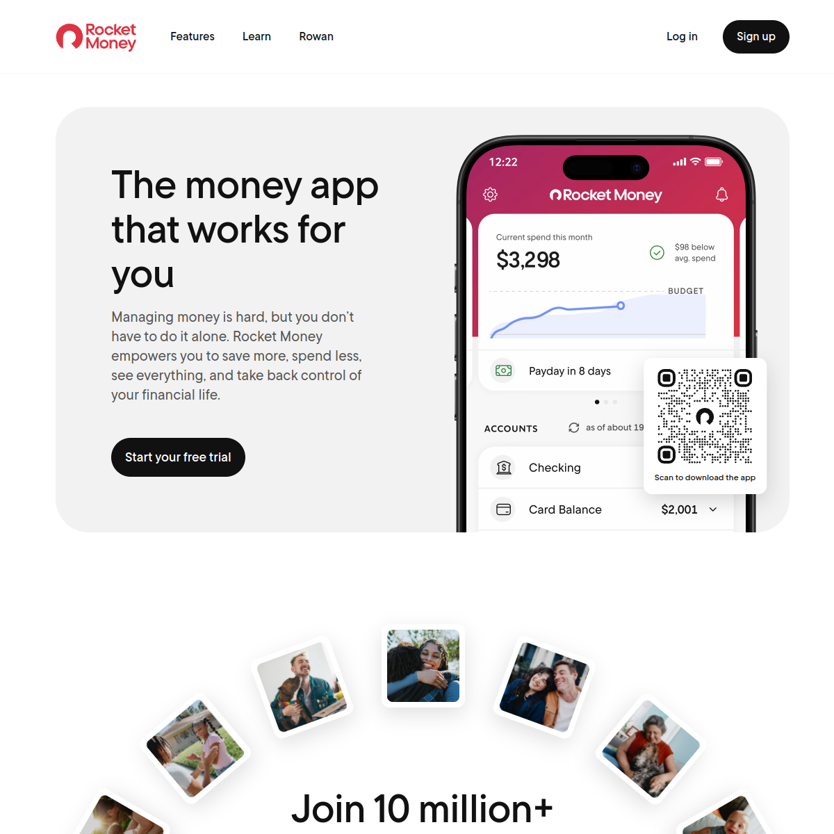 Screenshot of Rocket Money