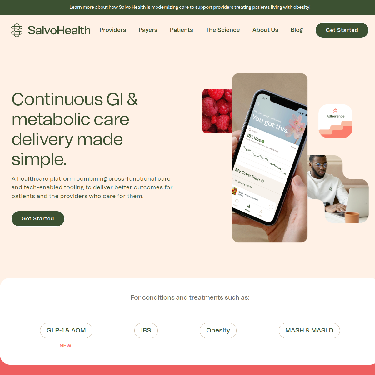 Salvo Health homepage