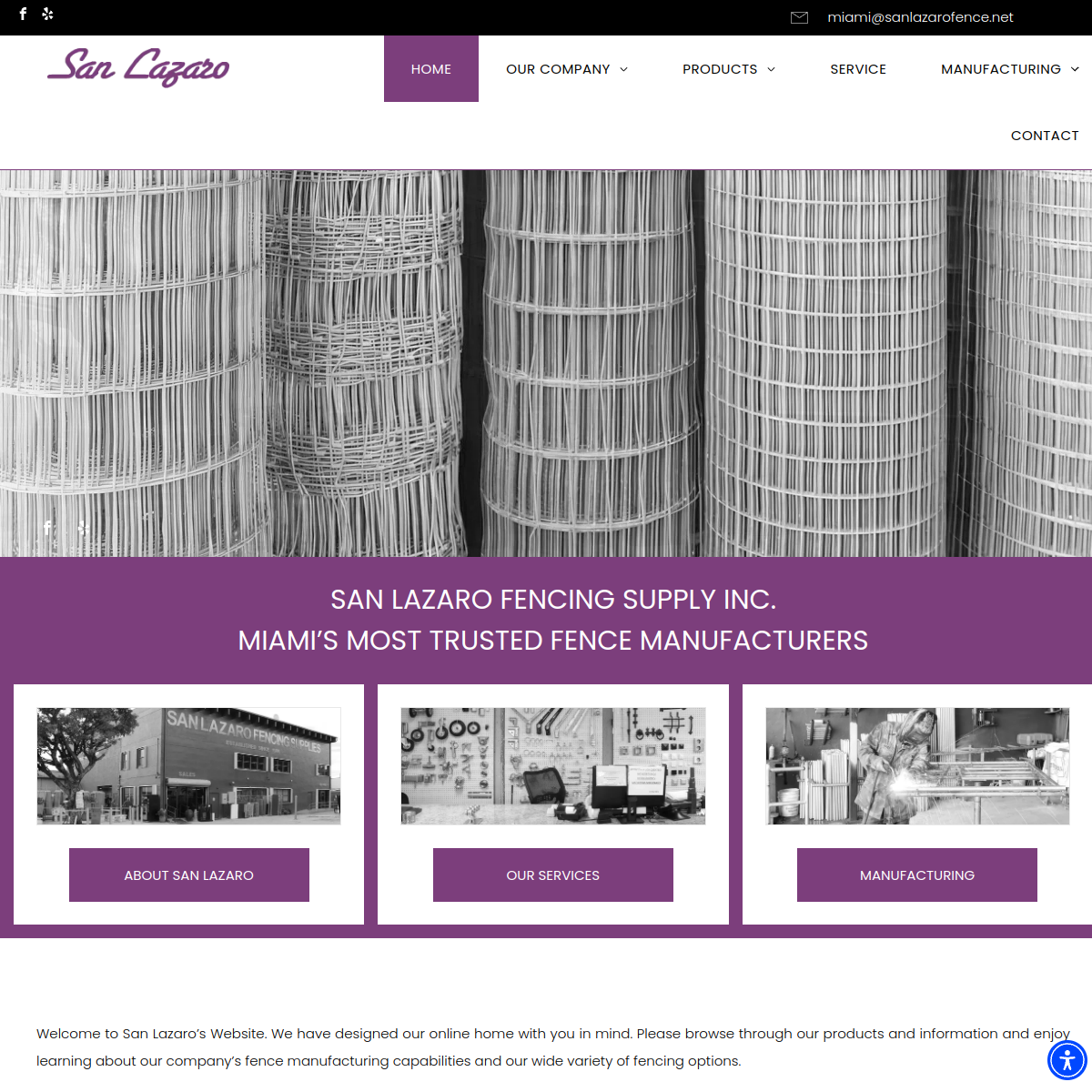 Screenshot of San Lazaro Fencing Supplies, Inc
