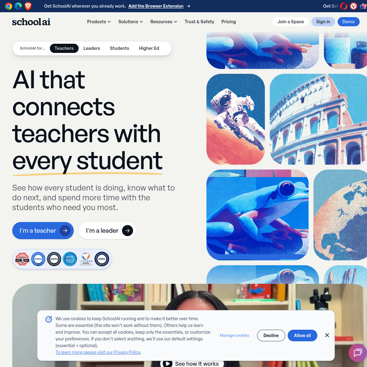 Screenshot of SchoolAI