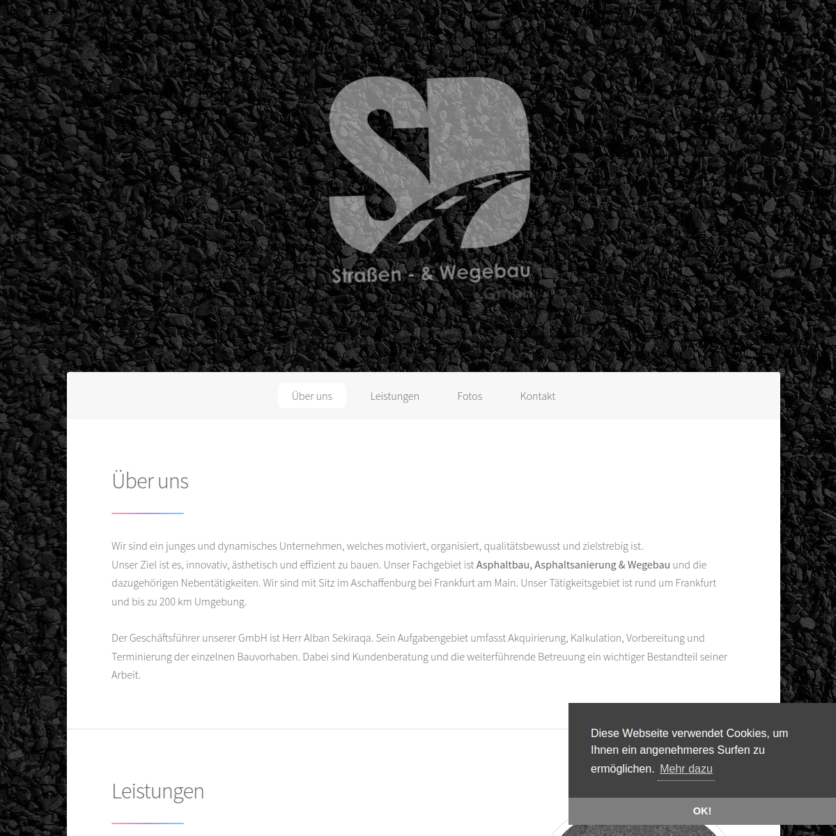 Screenshot von S&D Straßen- & Wegebau GmbH