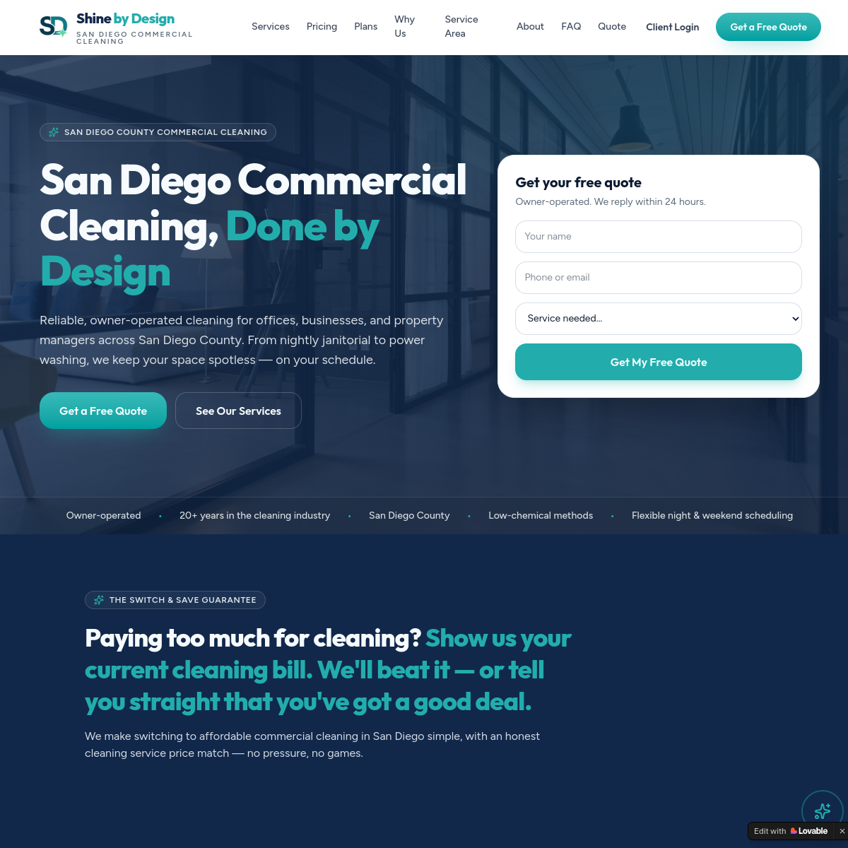 Shine by Design SD website by Phantom Era — live site preview of shinebydesignsd.com
