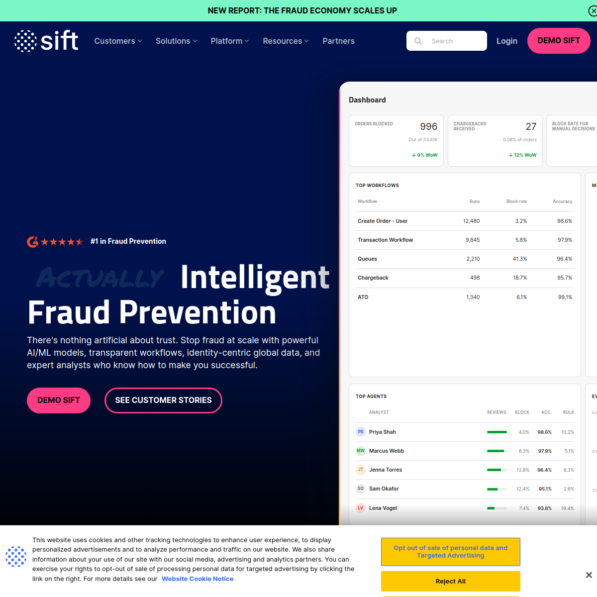 Screenshot of Sift