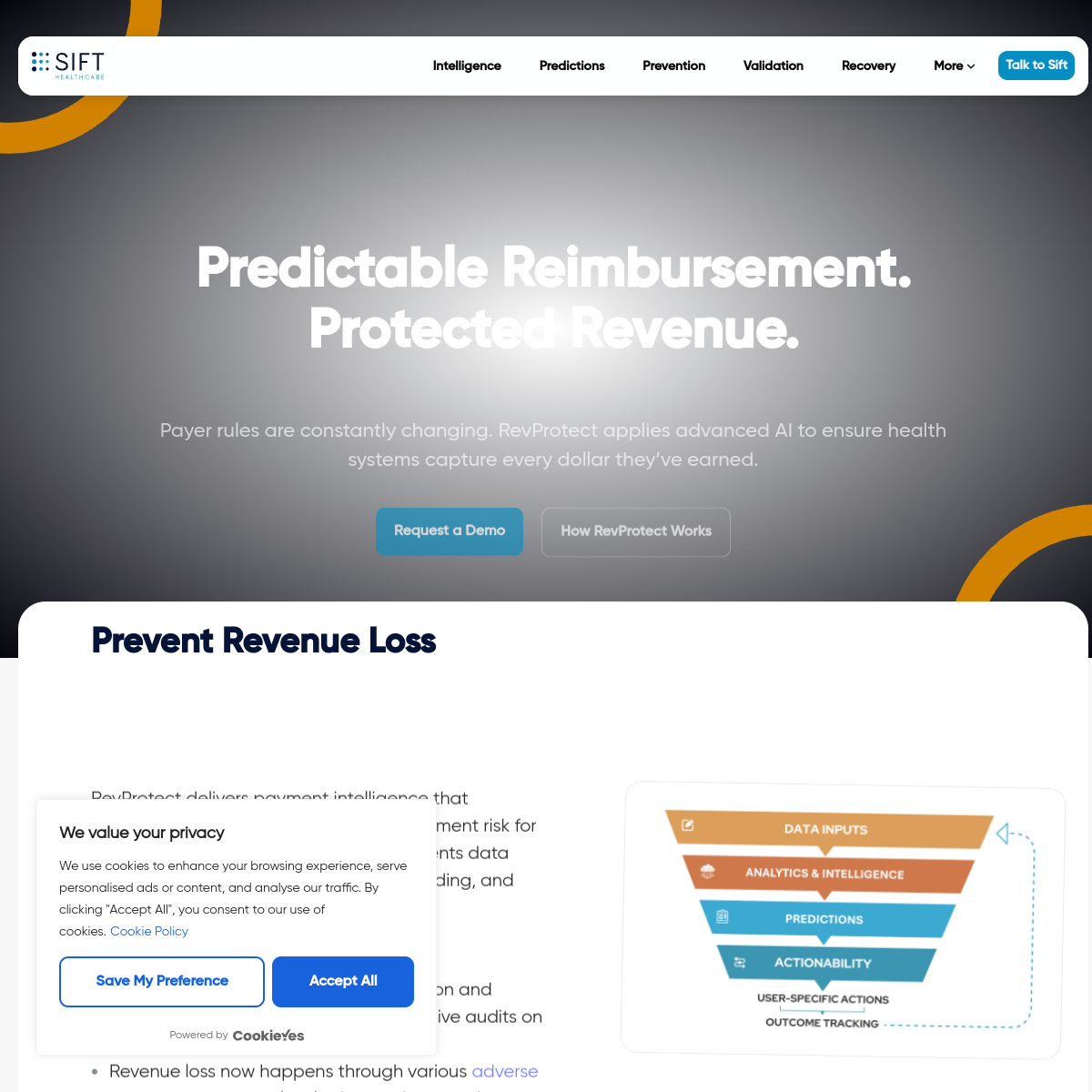 Sift Healthcare homepage