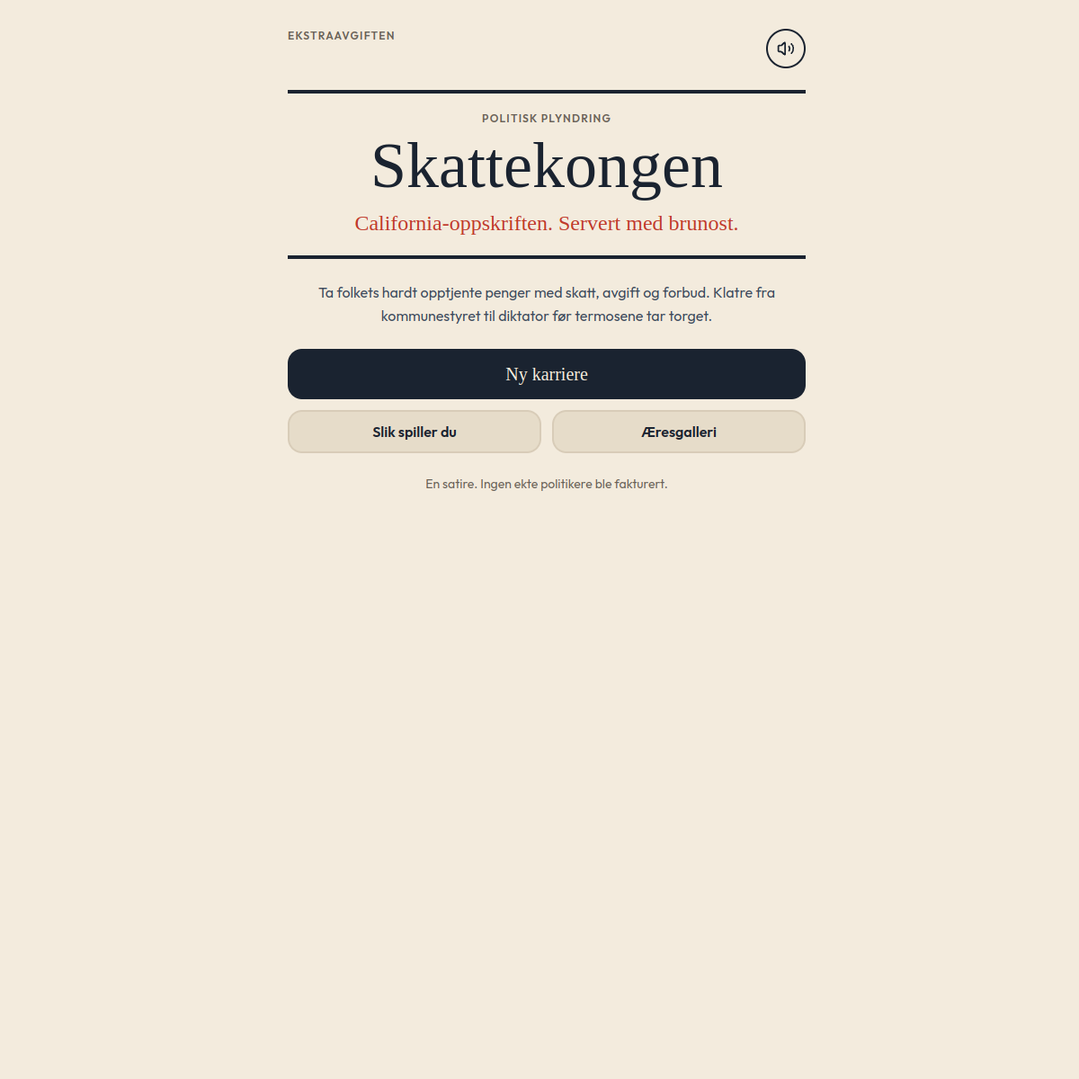 Screenshot of Skattekongen