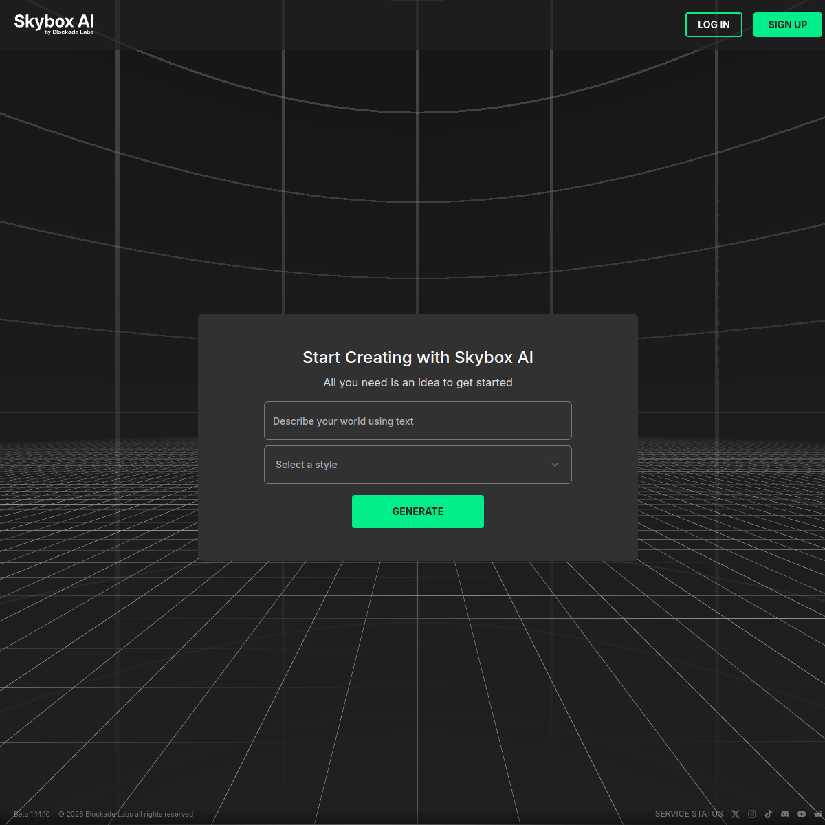 Screenshot of Skybox AI
