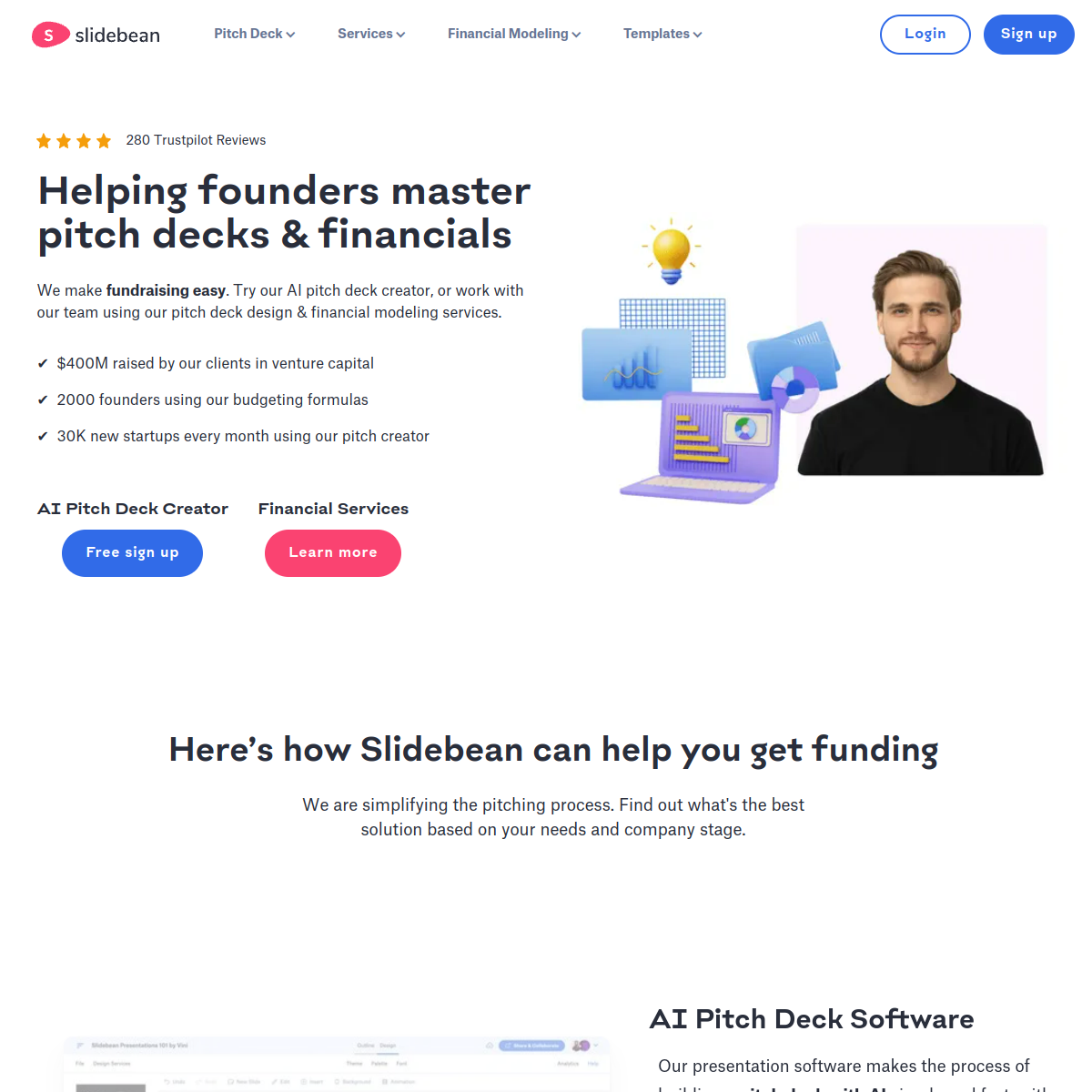 Screenshot of Slidebean
