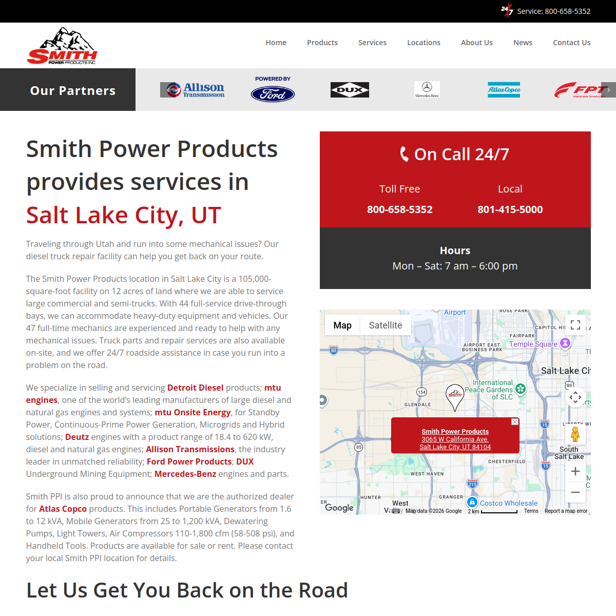 Screenshot of Smith Power Products, Inc.